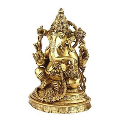 Brass Lakshmi Ganesha 10 Inches Idol-ArtyCraftz.com
