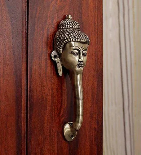 Brass Gautam Buddha Door Handle-ArtyCraftz.com