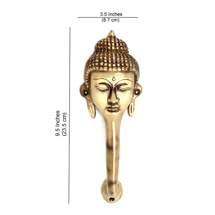 Brass Gautam Buddha Door Handle-ArtyCraftz.com