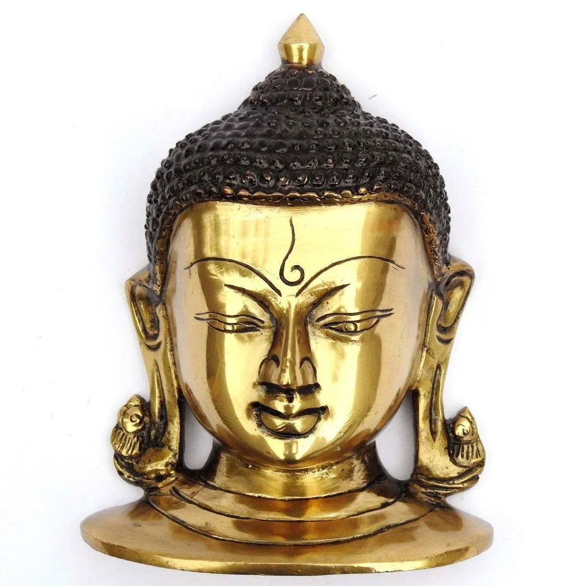 Brass Gautam Buddha Wall Decor in Dual Tone Finish - ArtyCraftz.com