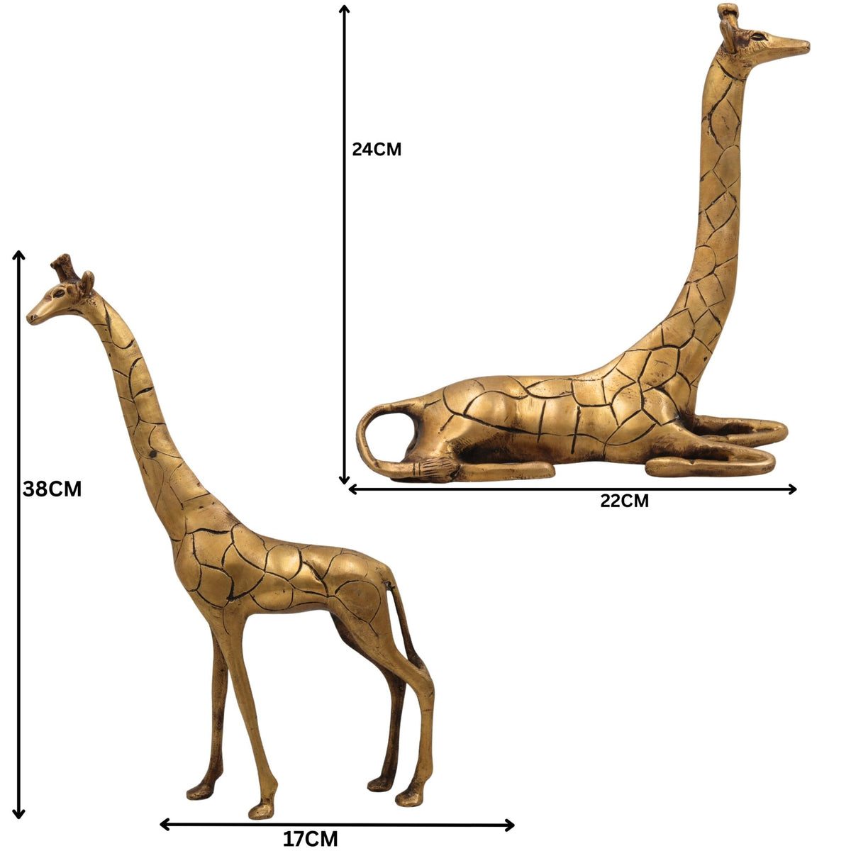 Brass Giraffe Decorative Showpiece-ArtyCraftz.com
