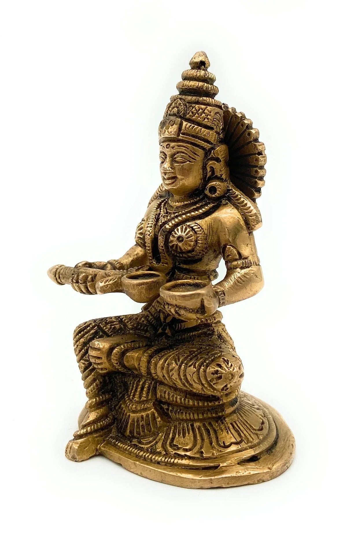 Brass Goddess Annapoorani Devi Idol-ArtyCraftz.com