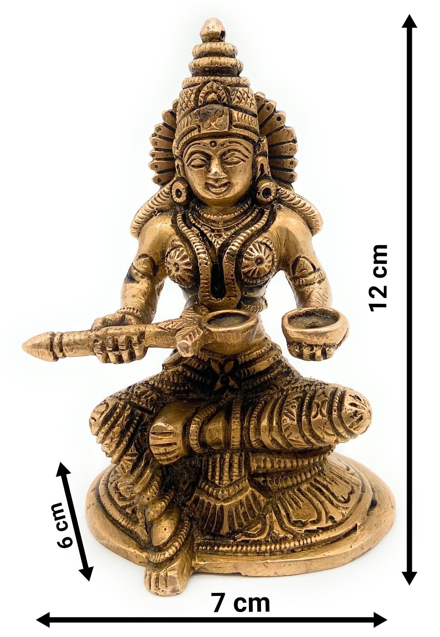 Brass Goddess Annapoorani Devi Idol-ArtyCraftz.com