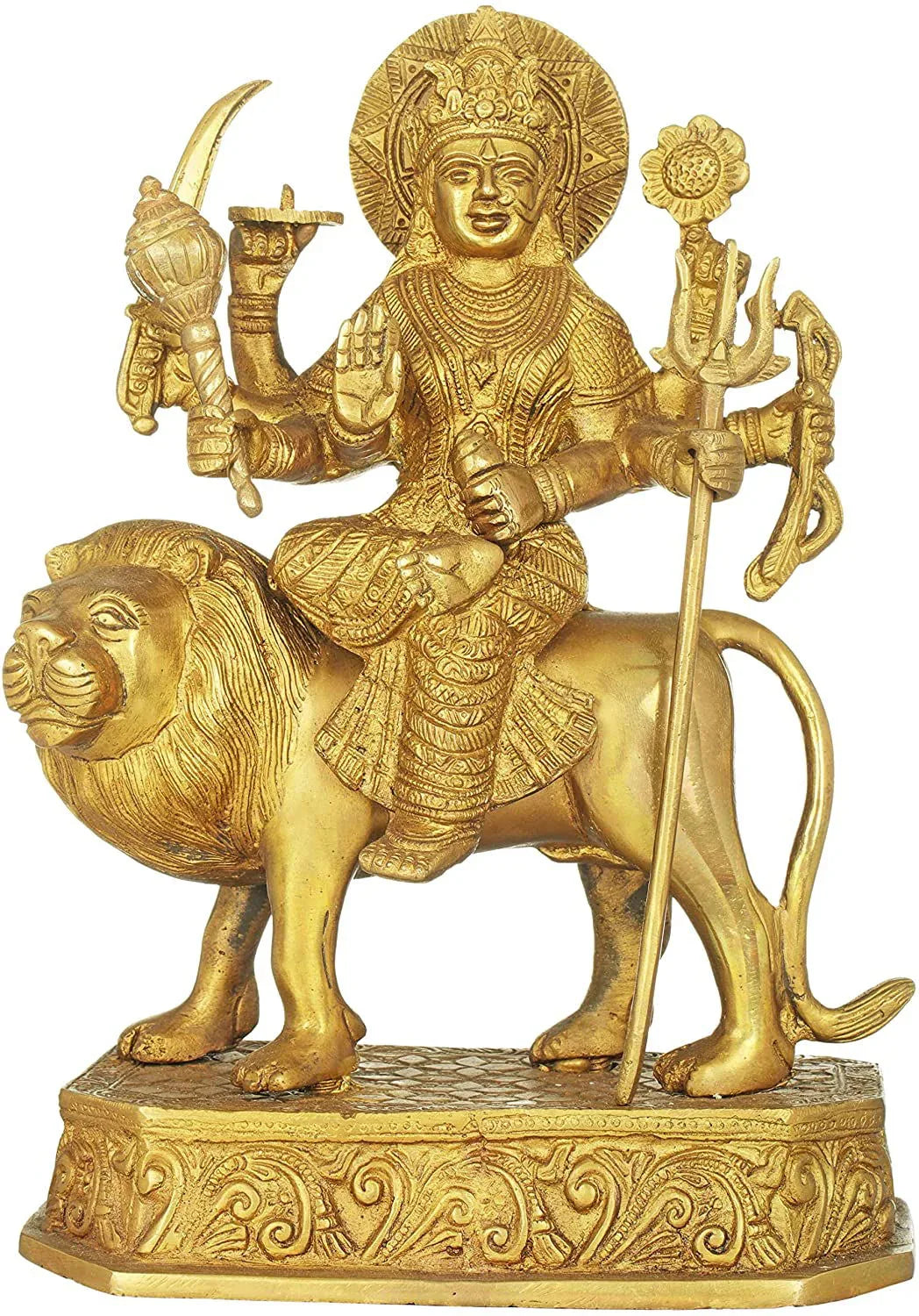Brass Goddess Maa Durga Statue-ArtyCratz.com