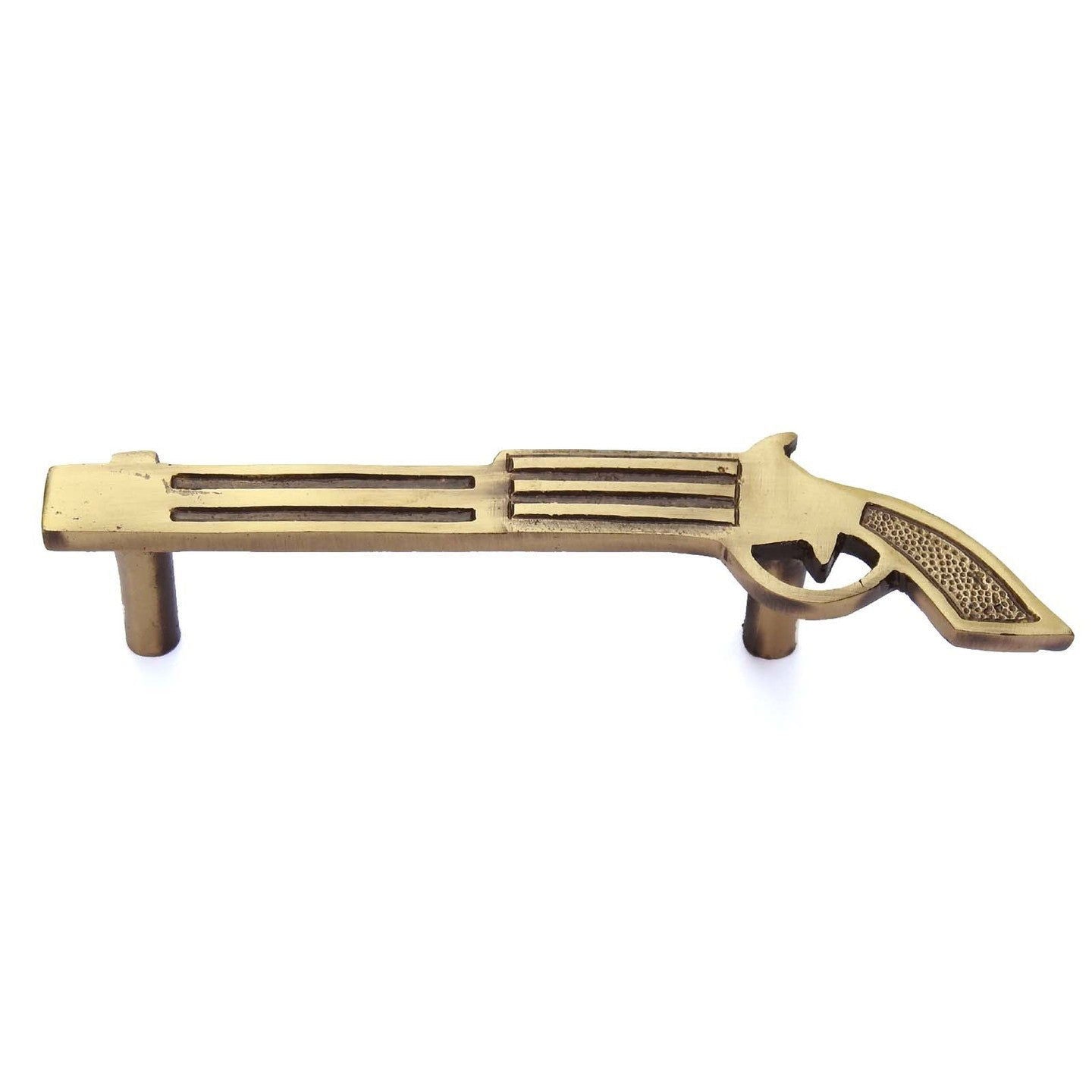 Brass Gun (Pistol) Shape Door Handle - ArtyCraftz.com