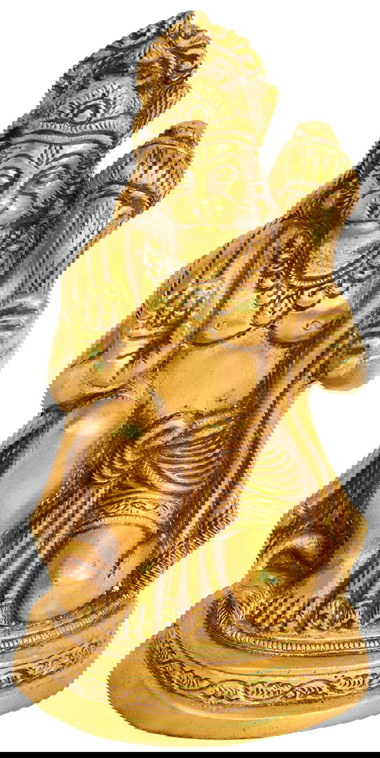 Brass Hanuman in Asirwad Mudra Statue, Height 6.3 Home Decor - ArtyCraftz.com