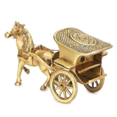 Brass Horse Cart Replica Showpiece - ArtyCraftz.com