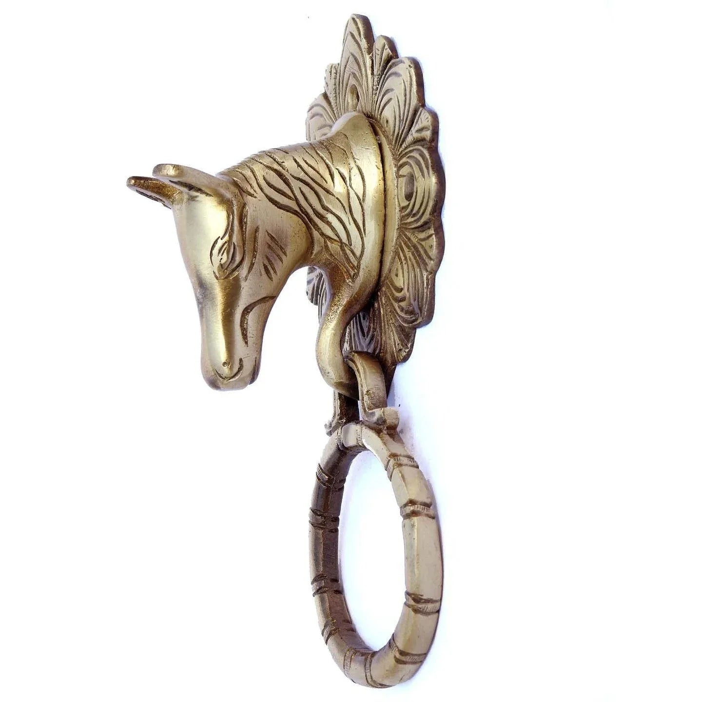 Brass Horse Head Door Knocker - ArtyCraftz.com
