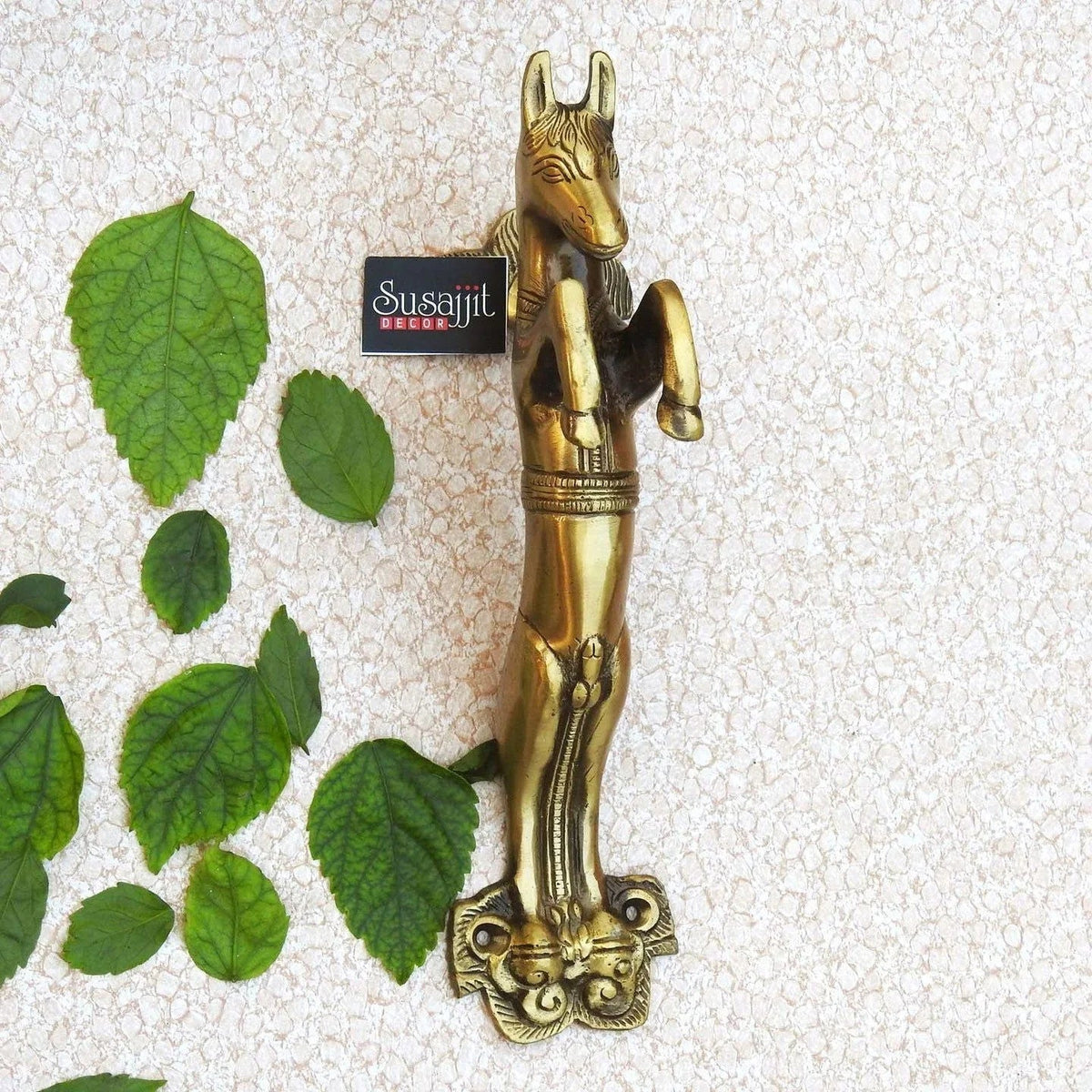 Brass Horse Shape Door Handle - ArtyCraftz.com