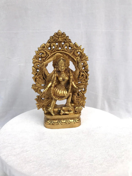 Brass Kali Mata Idol-ArtyCraftz.com