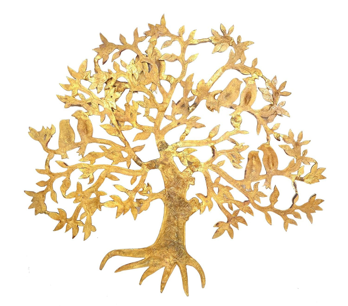 Brass Kalpavriksha Tree Wall Art with Birds-ArtyCraftz.com