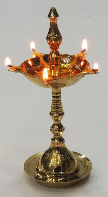 Brass Kerala Fancy Deepak Diya - ArtyCraftz.com
