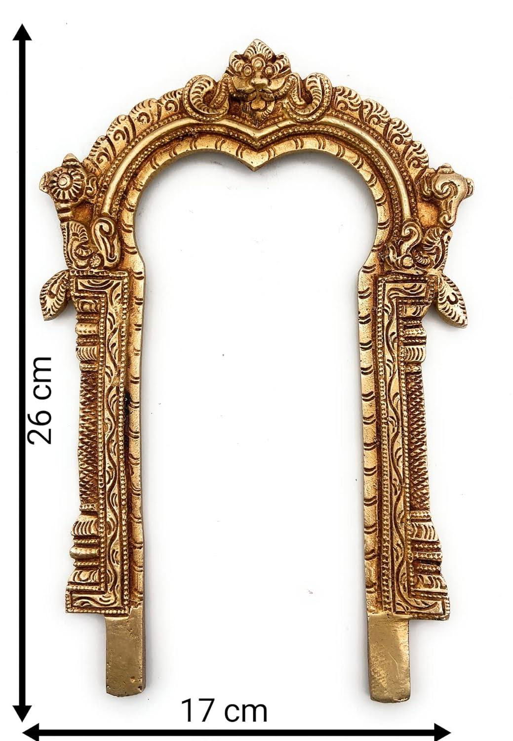 Brass Kirtimukha Yali Face Prabhavali 26 Cms - ArtyCraftz.com