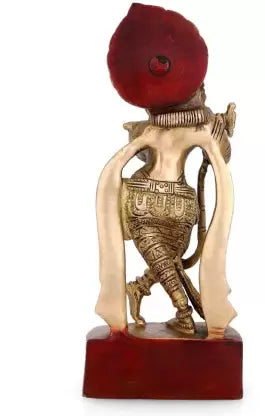 Brass Krishna Flute Statue – Lord Krishna Idol for Home & Pooja (8 Inches)-ArtyCraftz.com