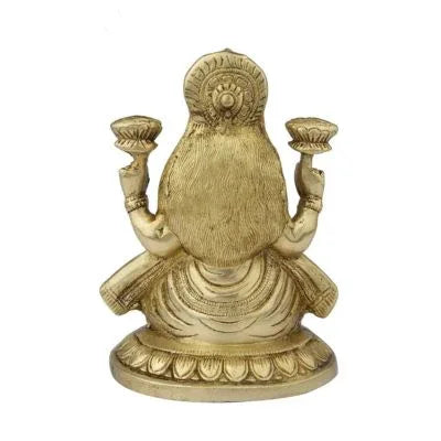 Brass Lakshmi Golden Finish Statue