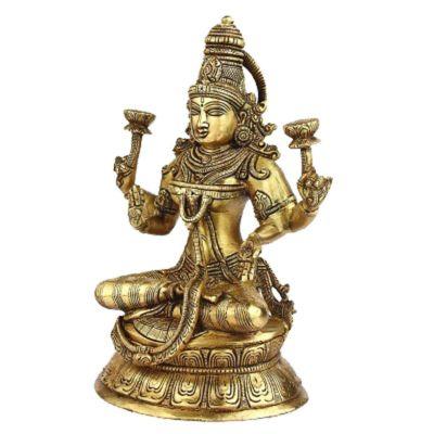 Brass Lakshmi Ganesha 10 Inches Idol-ArtyCraftz.com
