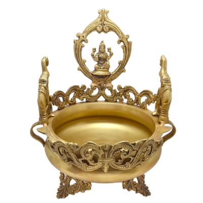 Brass Lakshmi and Elephant Urli