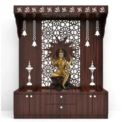 Laxmi on Lotus Idol for Home Puja Room Diwali Decor Pooja Mandir Decoration - ArtyCraftz.com