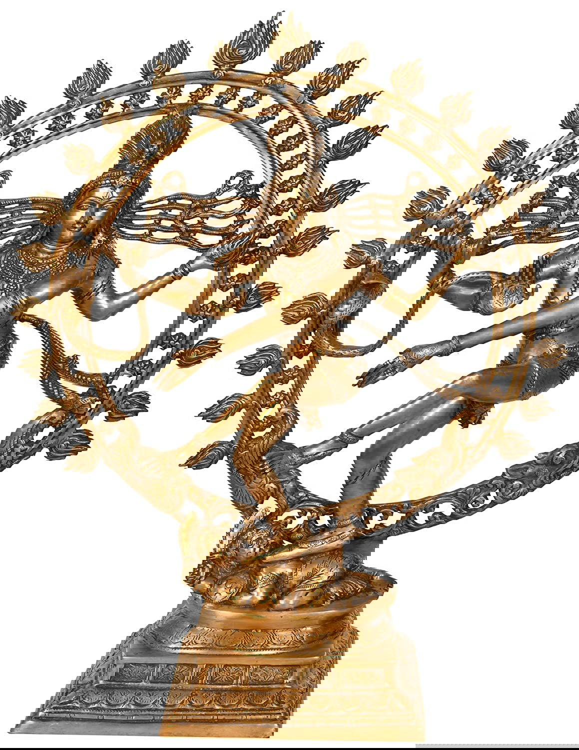 Brass Large Dance God Nataraja Statue, Height 33" - ArtyCraftz.com