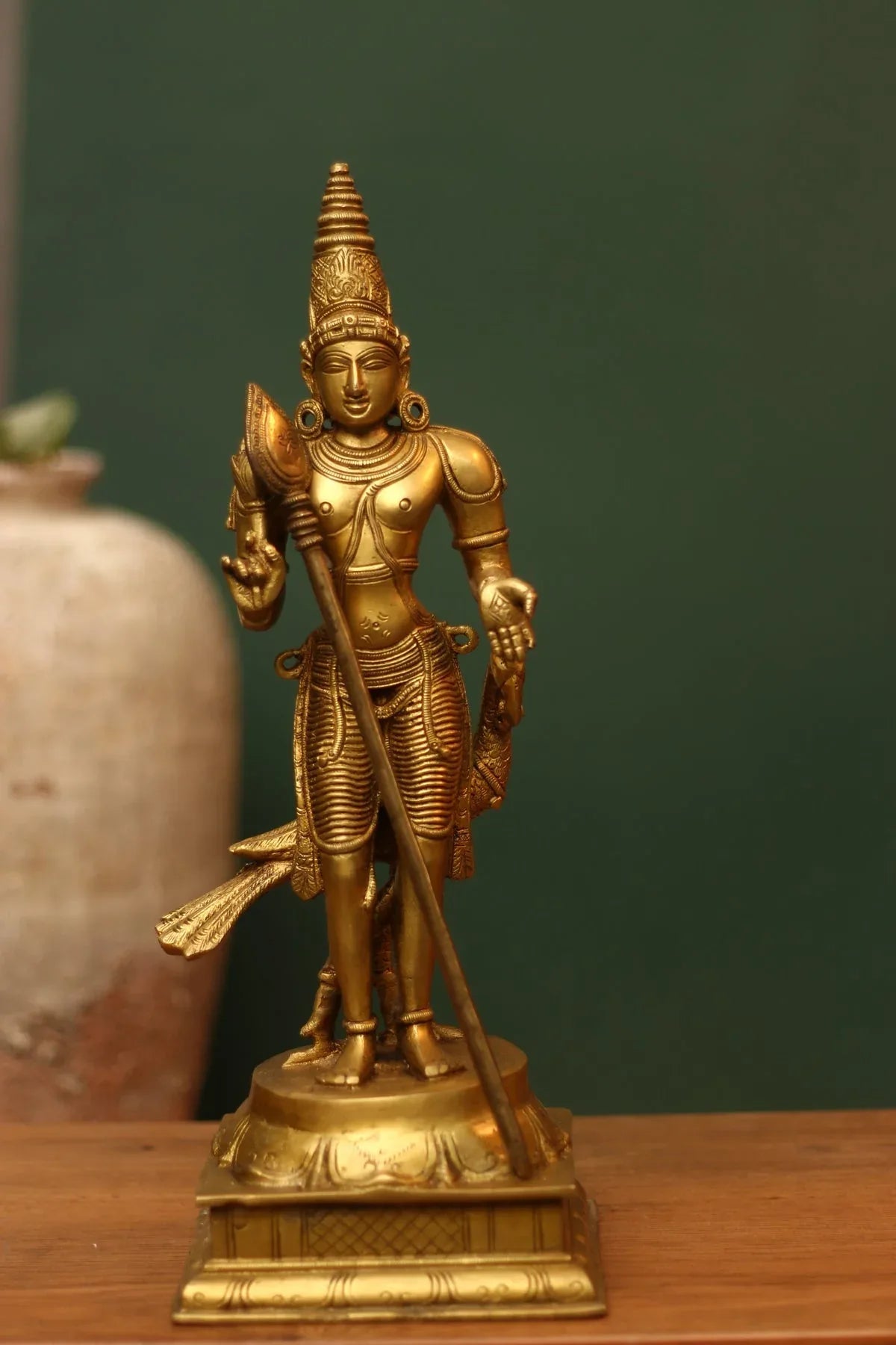 Brass Lord Murugan Peacock Statue/Idol - ArtyCraftz