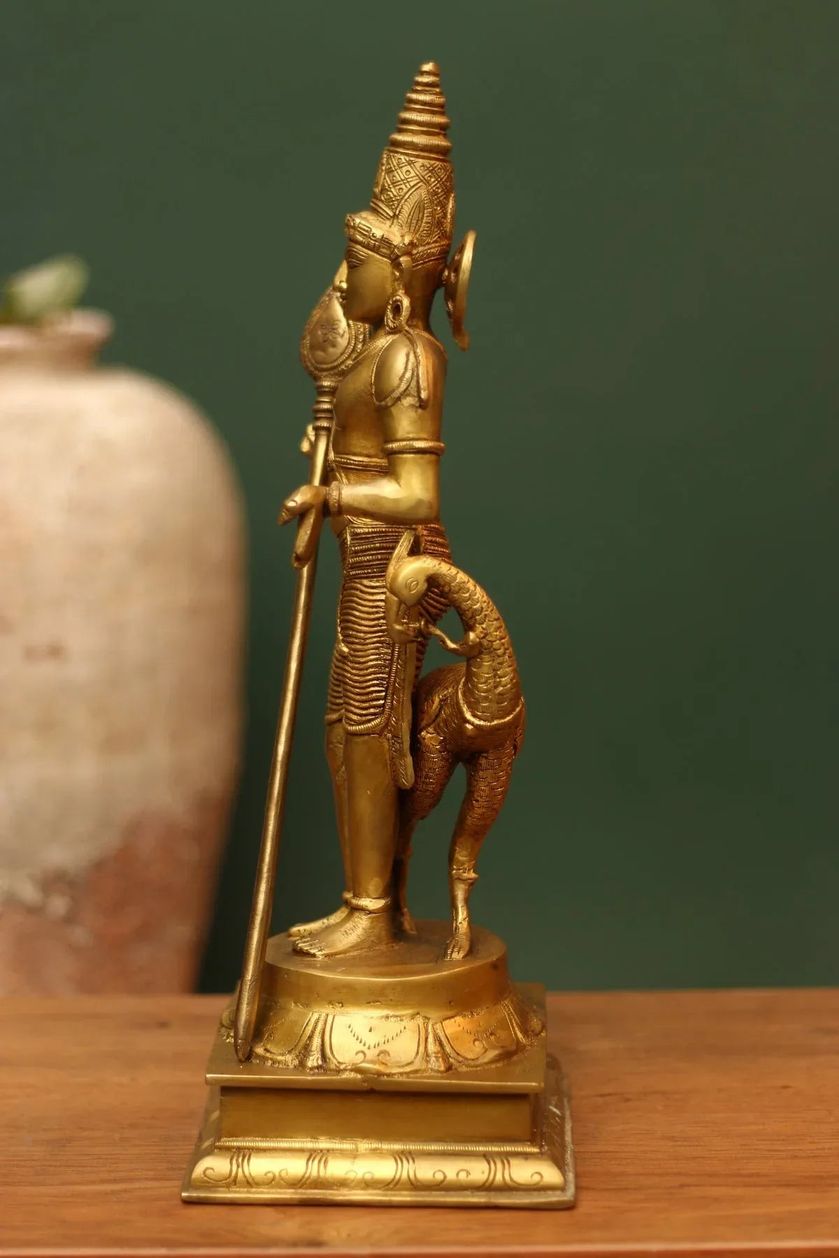 Brass Lord Murugan Peacock Statue/Idol - ArtyCraftz