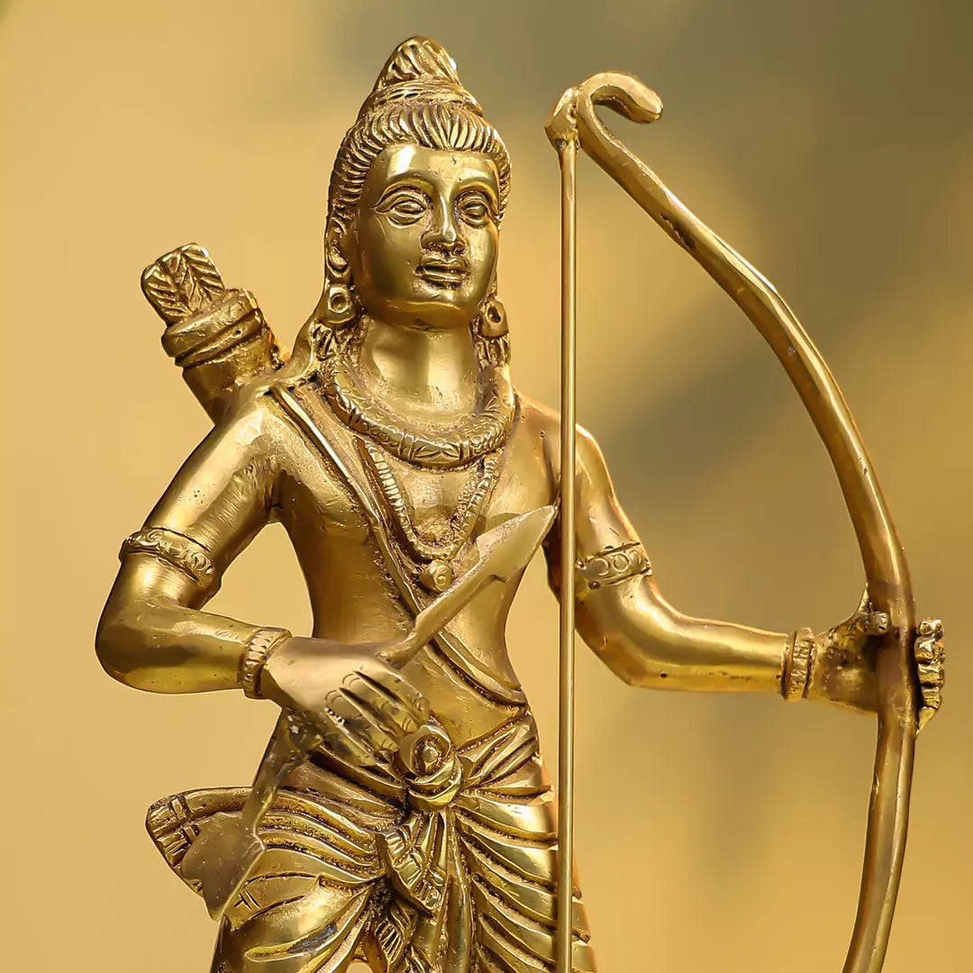 Brass_Lord_Rama_Idol_with_Dhanush_4