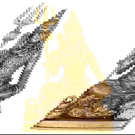 Brass Lord Shiva Small Nandi Idol (3.5 x 3 x 4.5 Inches) - ArtyCraftz.com