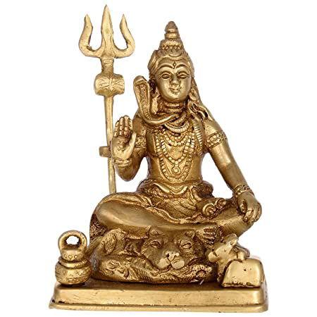 Brass Lord Shiva Small Nandi Idol (3.5 x 3 x 4.5 Inches) - ArtyCraftz.com