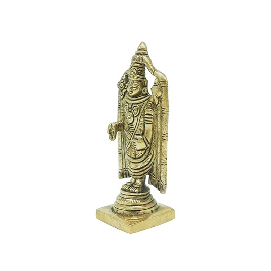 Brass Made Beautiful Balaji Statue Side View