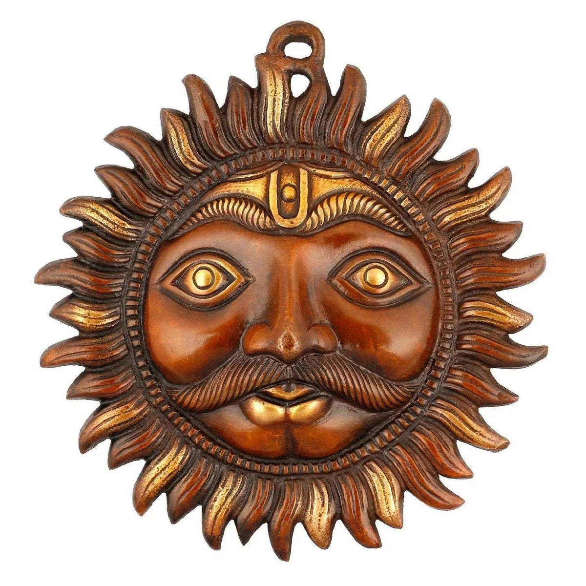 Brass Metal Plate Sun Wall Decor, Height : 8.2 inches - ArtyCraftz.com