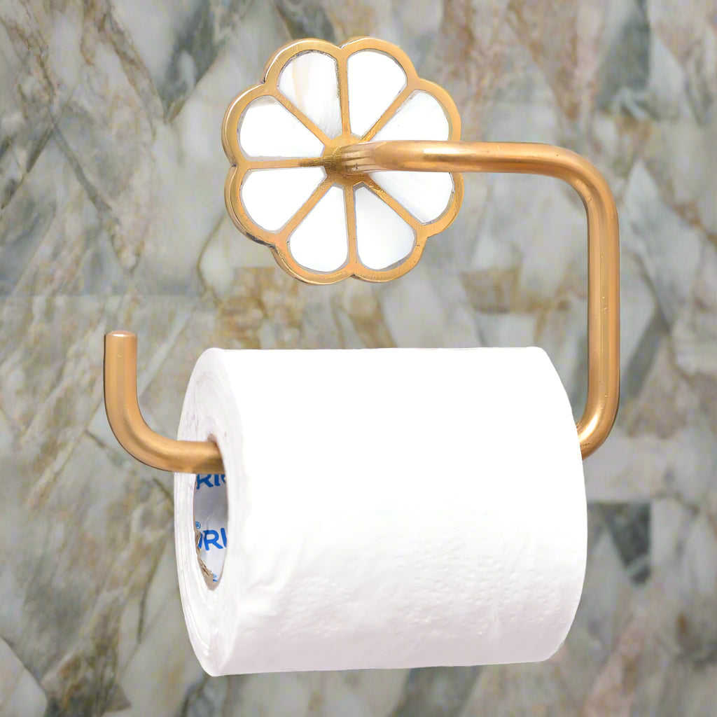 Brass Mother of Pearl Toilet Paper Holder-ArtyCraftz.com