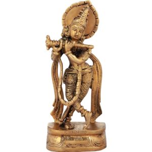 Brass Murali Krishna Statue Idol