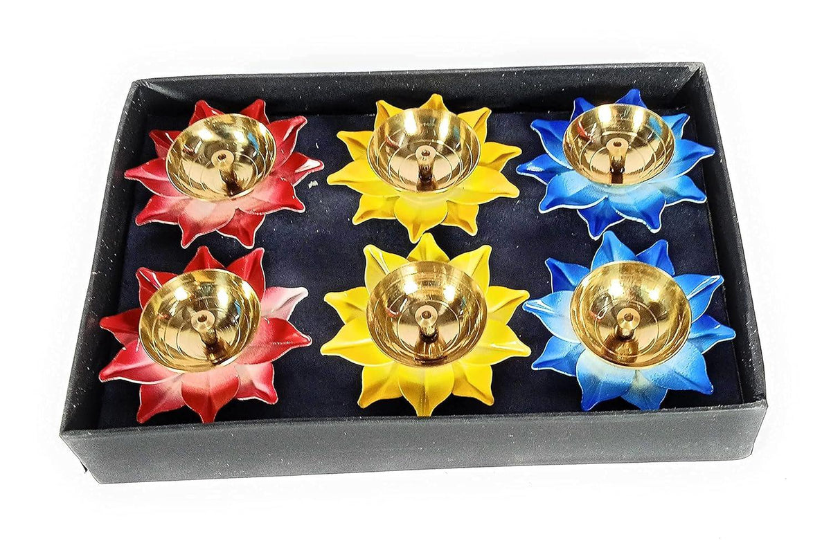 Brass Nanda Diya With Lotus Petal