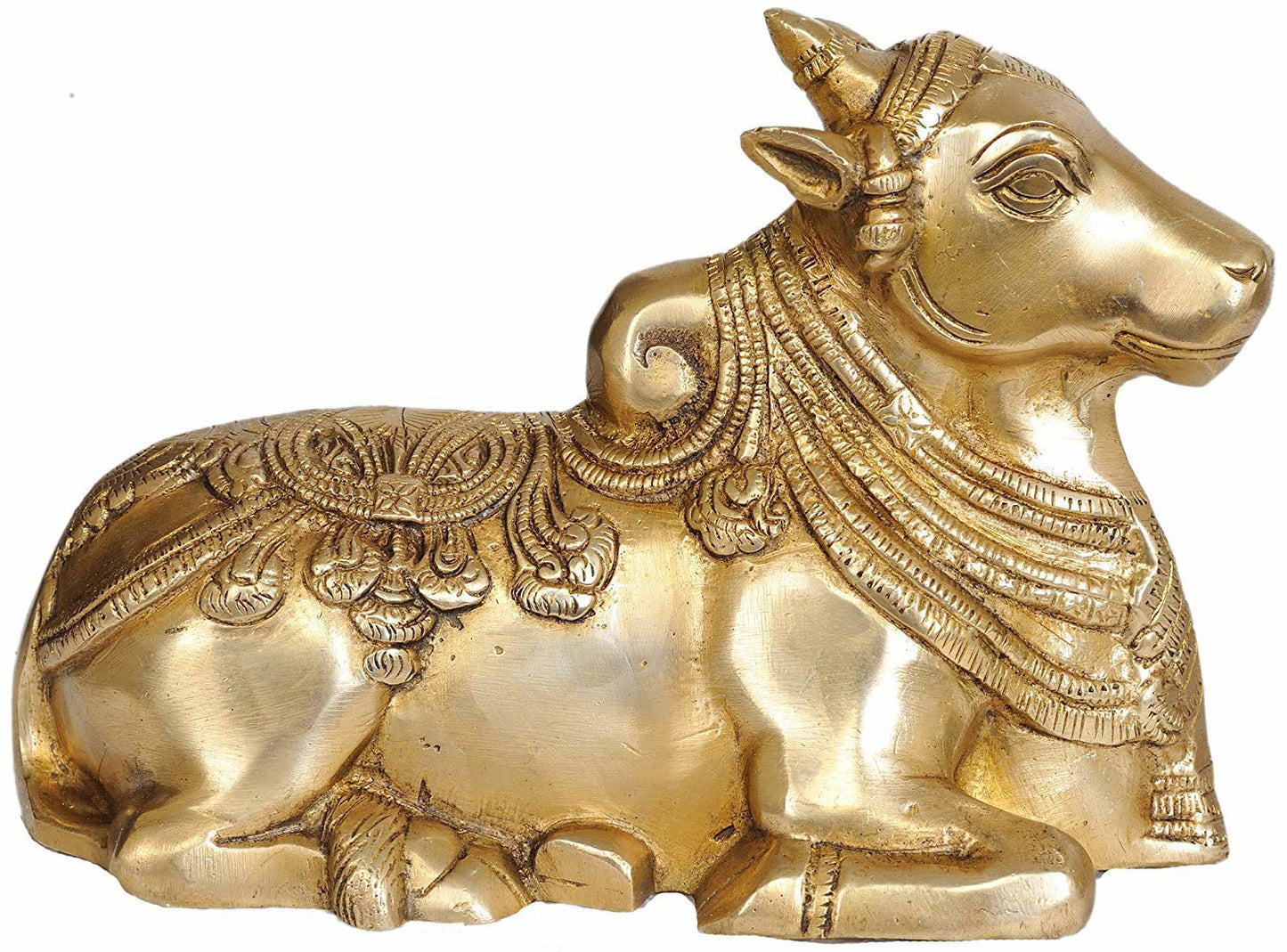 Brass Nandi-Vahana of Shiva, Height: 5 Inch - ArtyCraftz.com