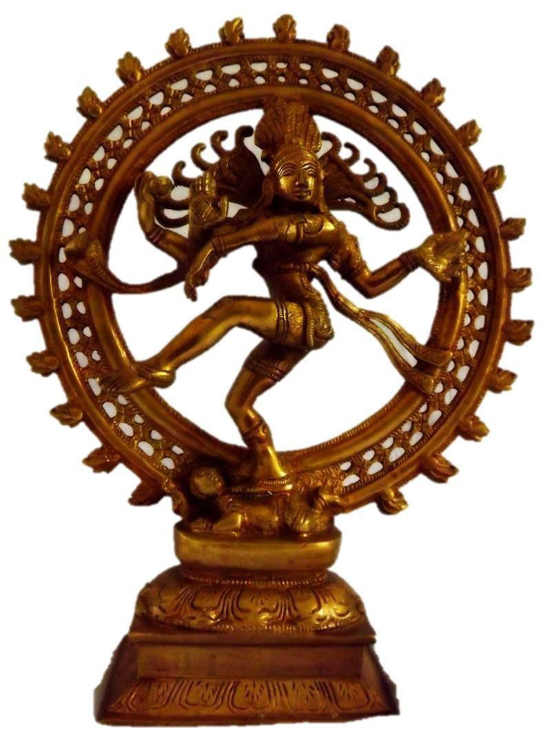 Brass Nataraja- Shiva Dancing Pose Natraja Idol, Height 8.5" Inches - ArtyCraftz.com