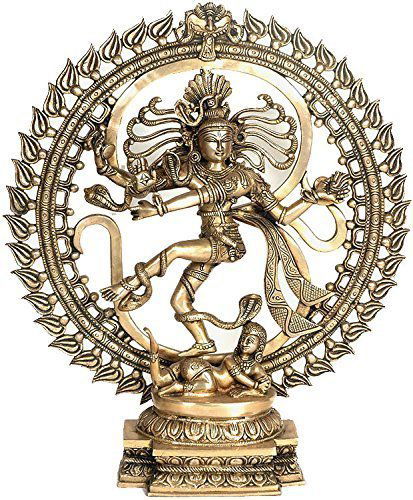 Brass Nataraja in Om (AUM) - Brass Statue Height 20 Inches - ArtyCraftz.com