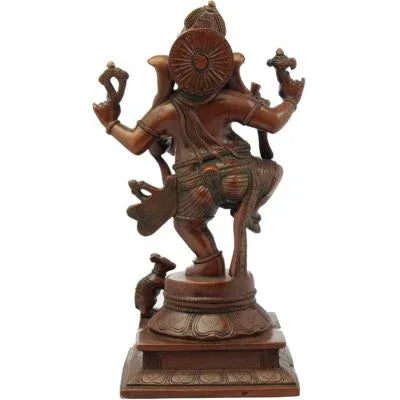 Dancing Ganesha Copper Finish Statue-ArtyCraftz.com