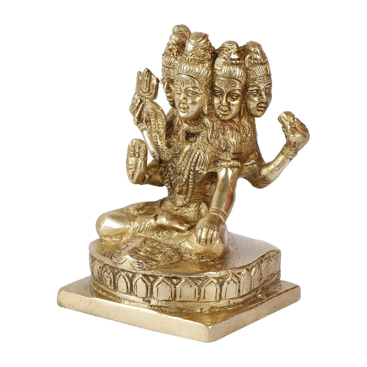 Brass Panchmukhi Shiva Statue-ArtyCraftz.com