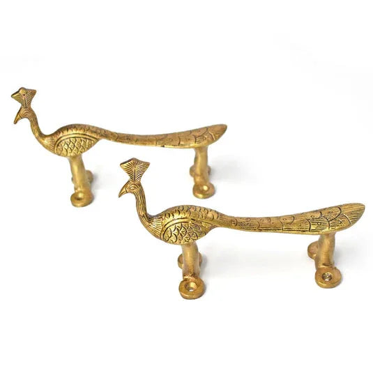 Brass Peacock Door Handle-ArtyCraftz.com