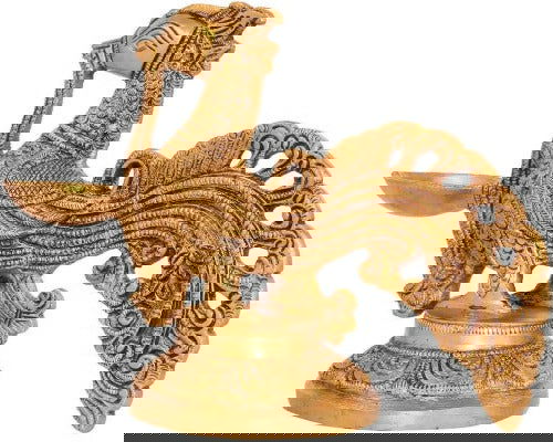 Brass Peacock Oil Lamp - ArtyCraftz.com