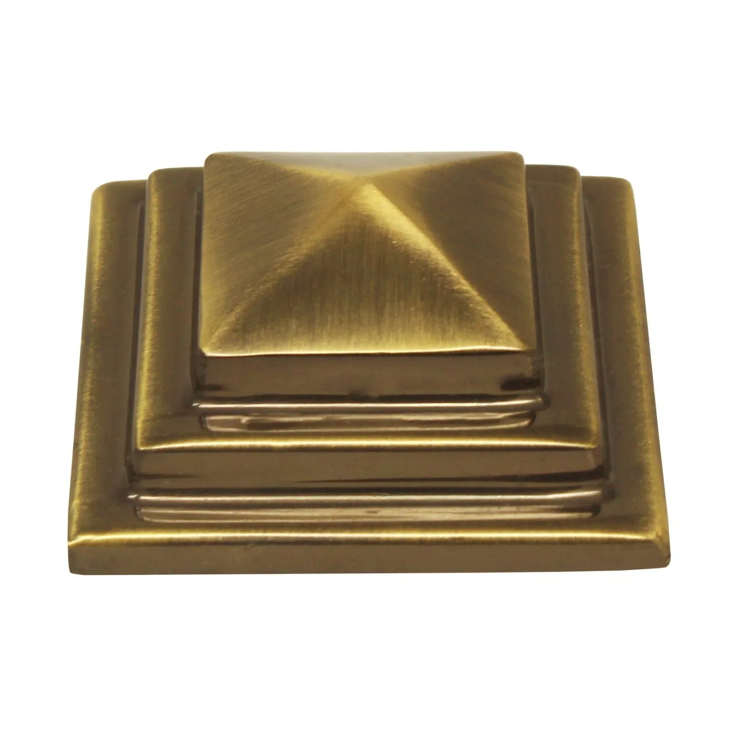 Brass Pyramid Door Dome Antique Diamond Cut Finish