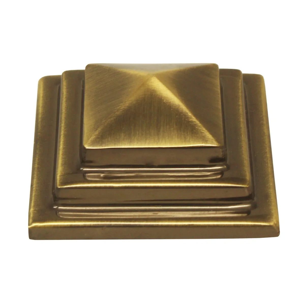 Brass Pyramid Door Dome Antique Diamond Cut Finish