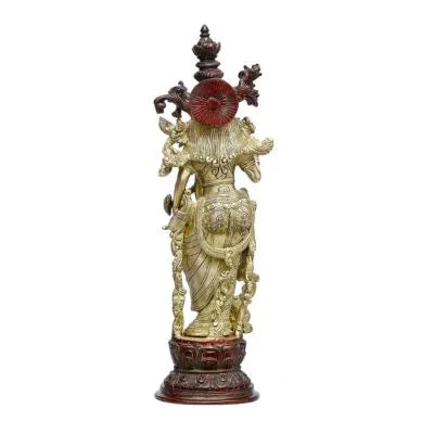 Brass Radha Rani Standing Statue-ArtyCraftz.com