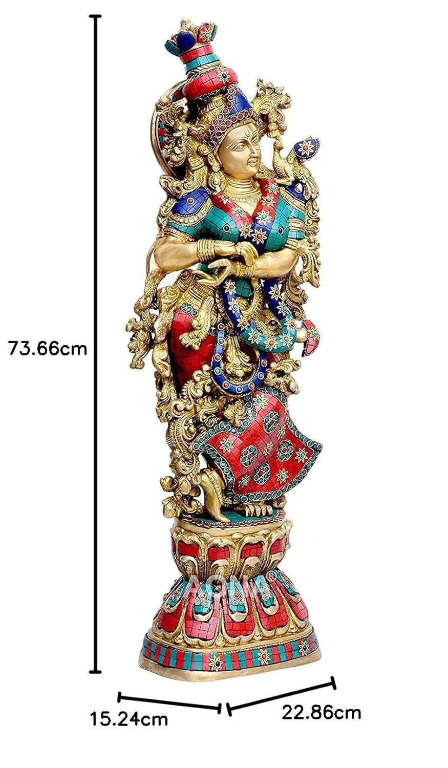 Brass Radha Statue -ArtyCraftz.com