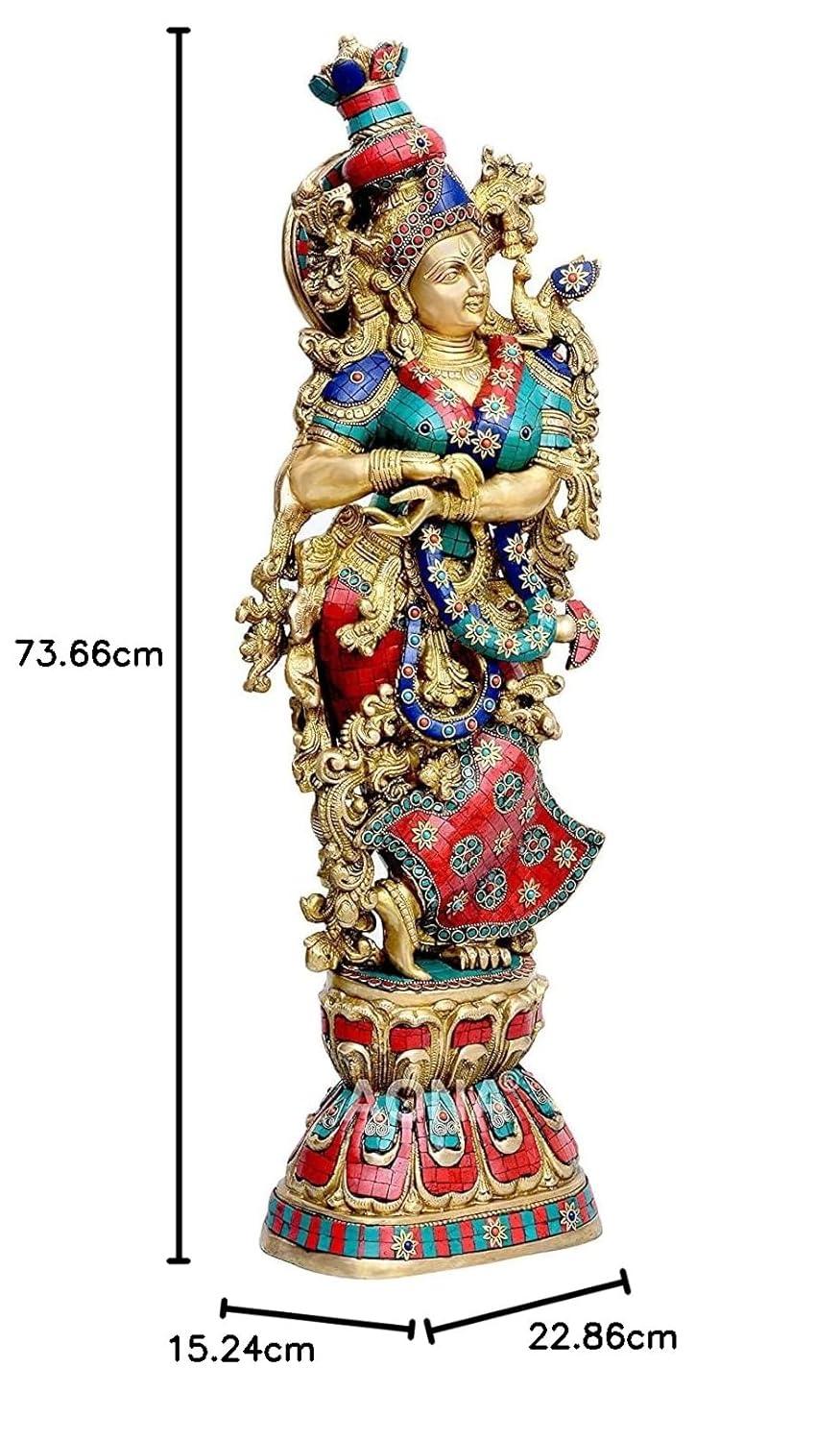 Brass Radha Statue -ArtyCraftz.com