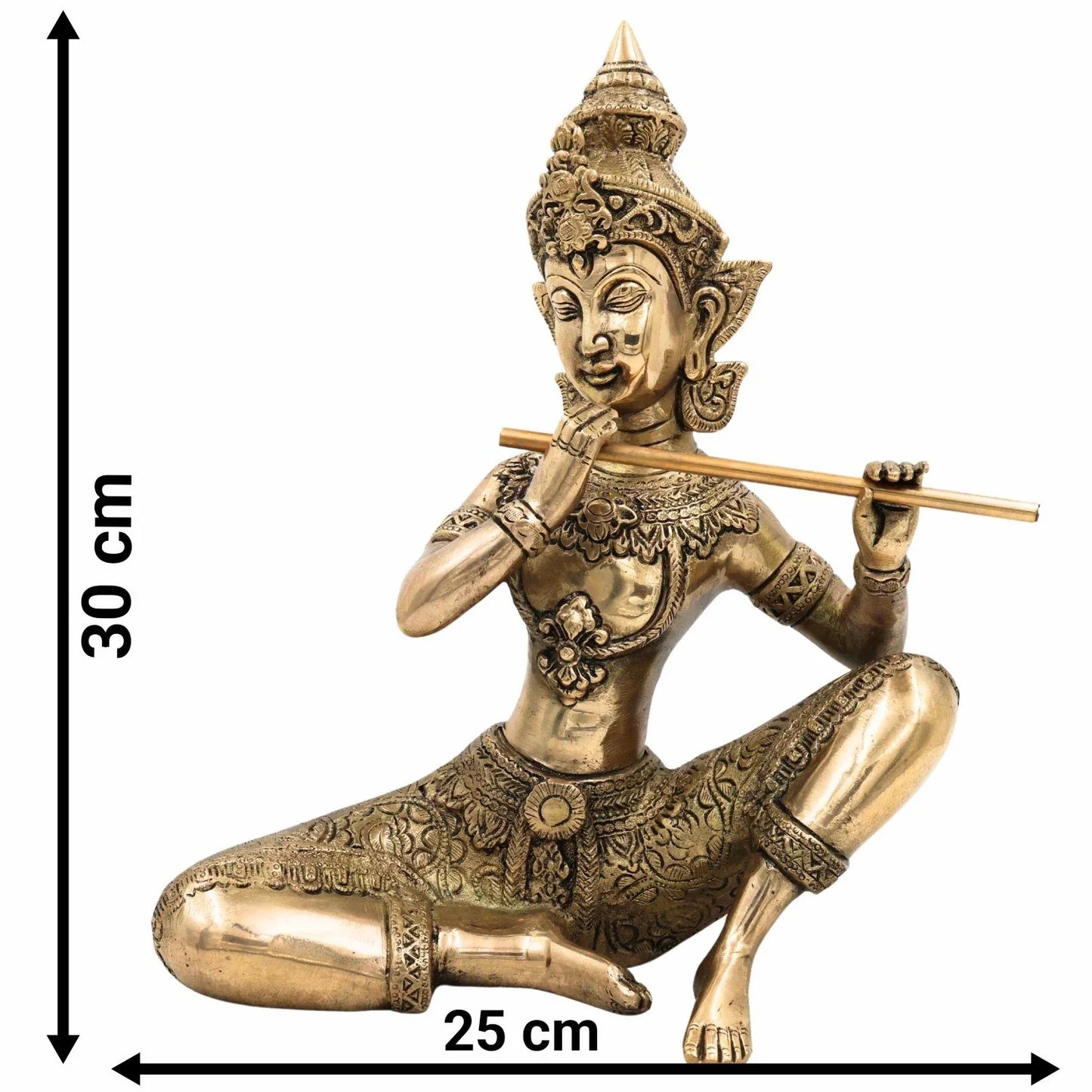 Brass Rajasthani Folk Flute Musician Idol-ArtyCraftz.com