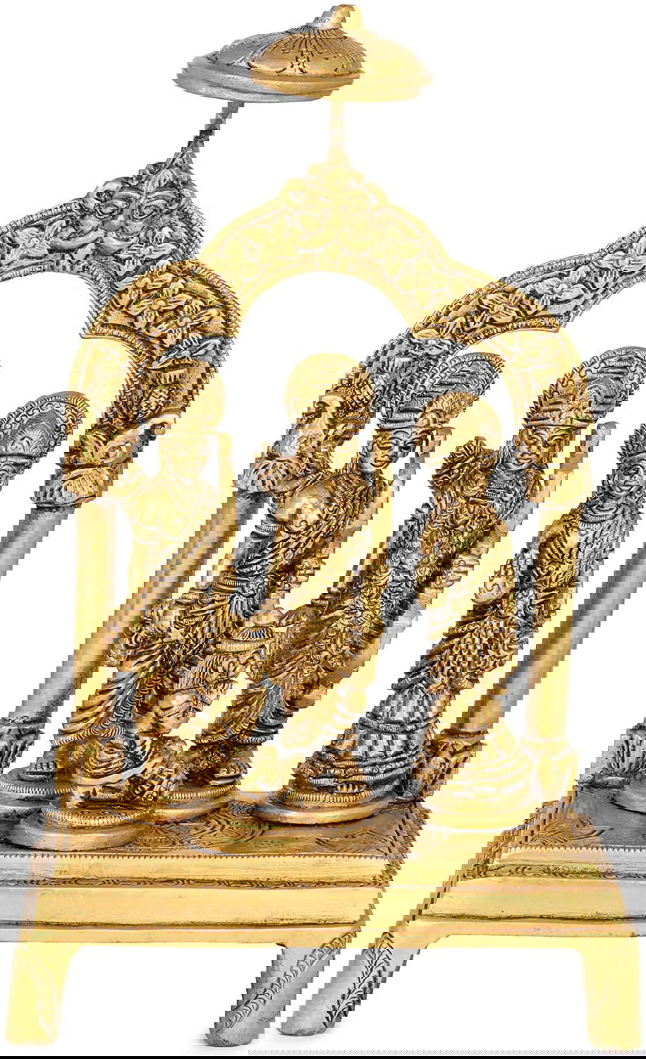 Brass Ram Darbar Statue Idol Ram Darbar Height 9.5 Inch - ArtyCraftz.com