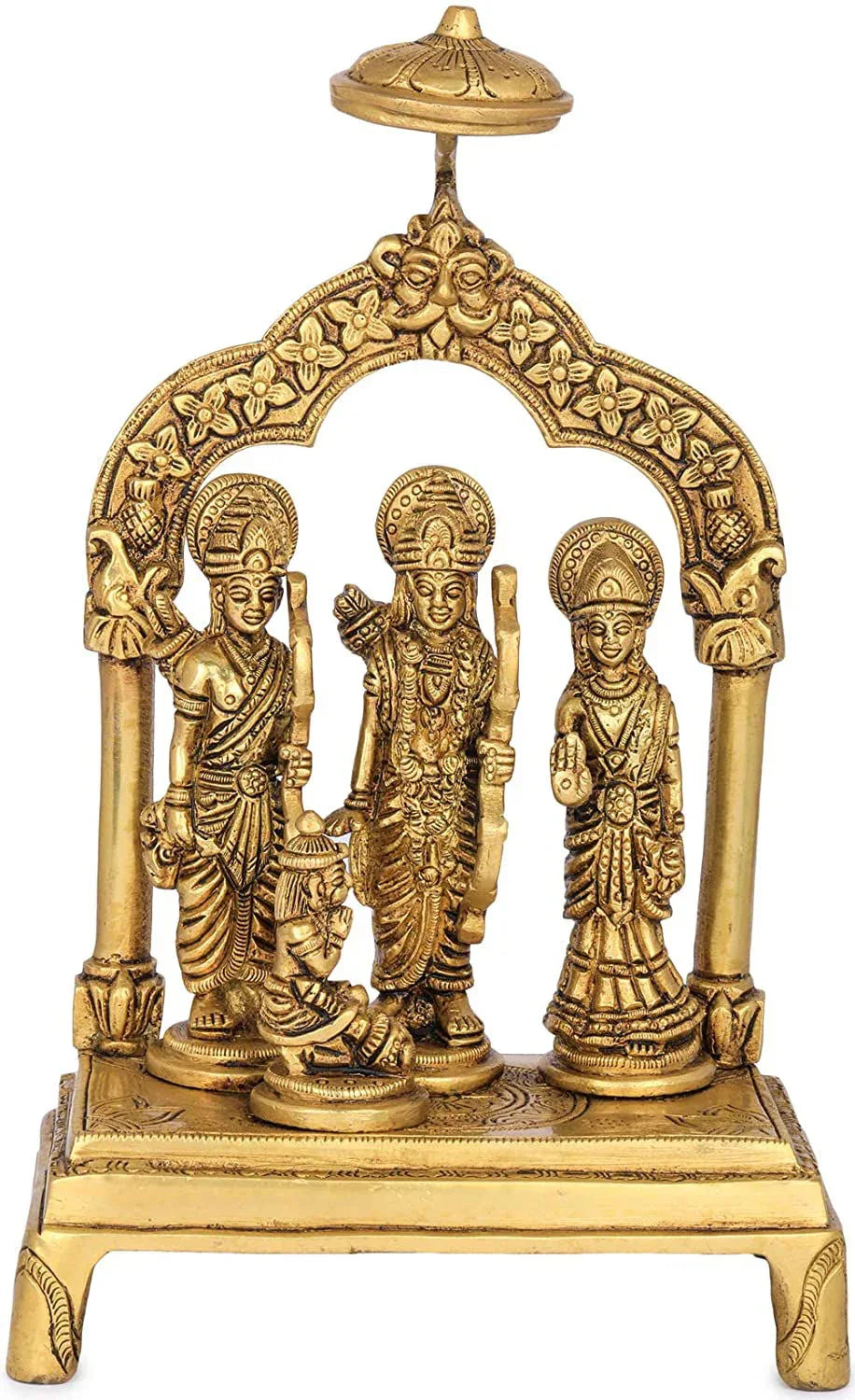 Brass Ram Darbar Statue Idol Ram Darbar Height 9.5 Inch - ArtyCraftz.com