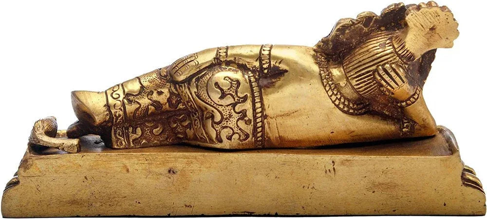 Brass Reclining Ganesha Idol-ArtyCraftz.com