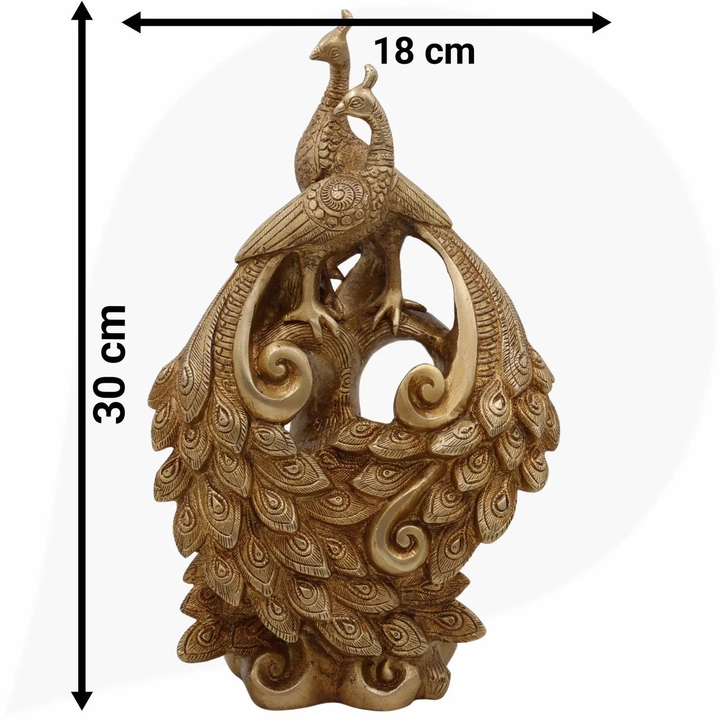Brass Royal Couple Peacock Showpiece -ArtyCraftz.com